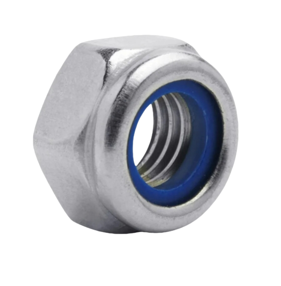 Nozes finas de hexagono de torque predominante com inserção não metálica DIN 985 ASME B 18.16.6, peças do carro